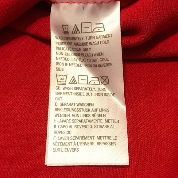 QF square neck red top embellished with white grommets & rhinestones (XL) - Picture 10 of 12